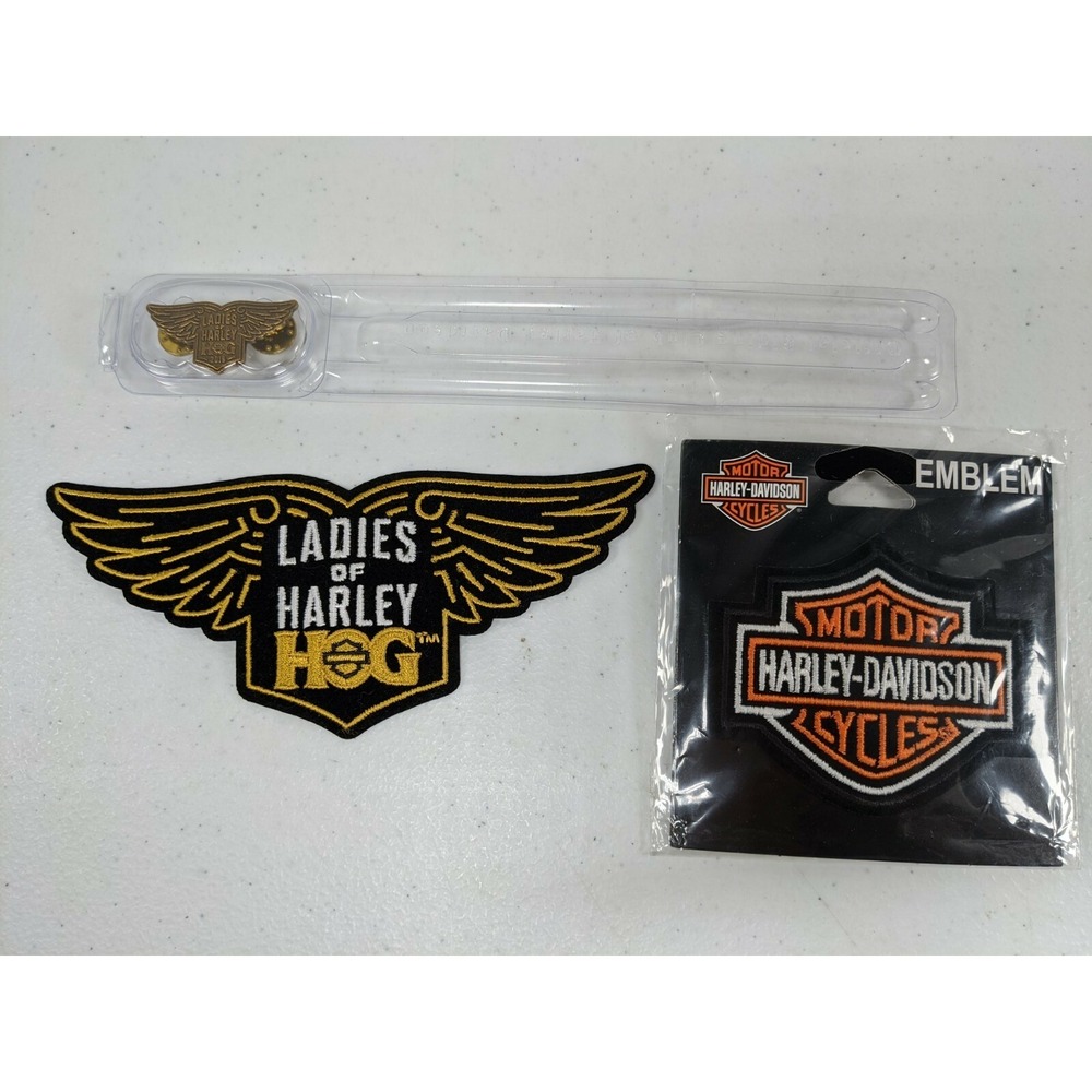 2015 Ladies of Harley Owners Group HOG Pin and Patch with Clasic Emblem